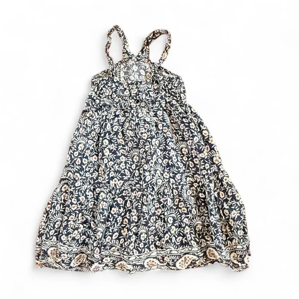 Old Navy white and navy floral print dress size girls 5T